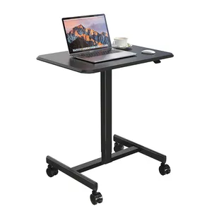 design luxury ceo work meeting table boss manager office pneumatic height adjustable desk black wooden pc game computer table