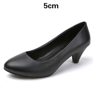 Zapatos <span class=keywords><strong>de</strong></span> trabajo sin cordones <span class=keywords><strong>de</strong></span> cuero suave <span class=keywords><strong>de</strong></span> verano para mujer, tacones altos finos, diseño impermeable antideslizante, vestido Formal para auxiliares <span class=keywords><strong>de</strong></span> vuelo - Product Image 4
