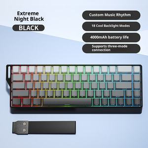Clavier mécanique sans fil tri-mode (2.4G+BT+Type-C) 68 touches avec éclairage <span class=keywords><strong>RGB</strong></span> pour jeux e-sport, USB-C, Hot-Swap, couleurs personnalisables - Product Image 5