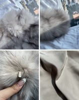 2025 hiver réel manteau de fourrure de renard femmes col montant finlandais importé veste courte vêtements d'extérieur de luxe