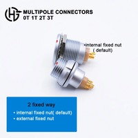 Connecteur circulaire auto-bloquant rapide en métal à petit diamètre, compatible Lemo série 2T, prise EGG 2-32 broches IP66/68