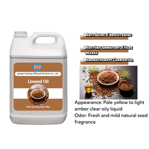Huile Essentielle de Graines de Lin 100% Pure de Qualité Supérieure, Pressée à Froid, Nourrissante, en Vrac - Product Image 1