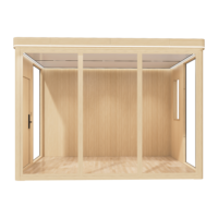 Maisonnette d'angle moderne pour jardin, maison mobile minimaliste, étanche, en aluminium, écologique, espace extérieur, pod de jardin