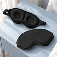 Masque oculaire occultant pour travailleurs de nuit, en tissu polyester tricoté, lavable et réutilisable