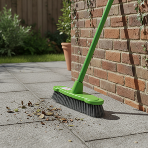 Balai de jardin extérieur à tête en poils PP de haute qualité, manche rigide de 120 cm, outil de nettoyage et de balayage. - Product Image 3