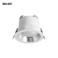 Plafonnier LED COB encastré haute luminosité 15W-35W CRI90 UGR<19 avec grille en nid d'abeille en option pour hôtel