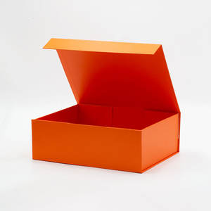 Couvercle magnétique pliable personnalisé, papier artistique, couleur orange, boîtes cadeaux - Product Image 5