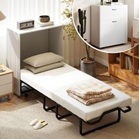 Lit escamotable rustique pliable pour chambres compactes