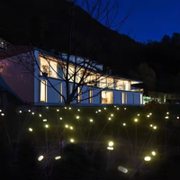 Lumières de jardin oscillantes alimentées par l'électricité, 6 lumières de boule de jardin, lumières de lucioles simulées, décorations d'extérieur