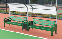 Banc de stade en aluminium résistant aux intempéries avec auvent, chaise de repos pour terrains extérieurs