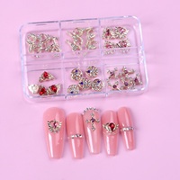 TSZS alta calidad aleación japonesa diseño de uñas 3D Luna estrella Sailor Moon hermosa chica rojo rosa diamante uñas encantos