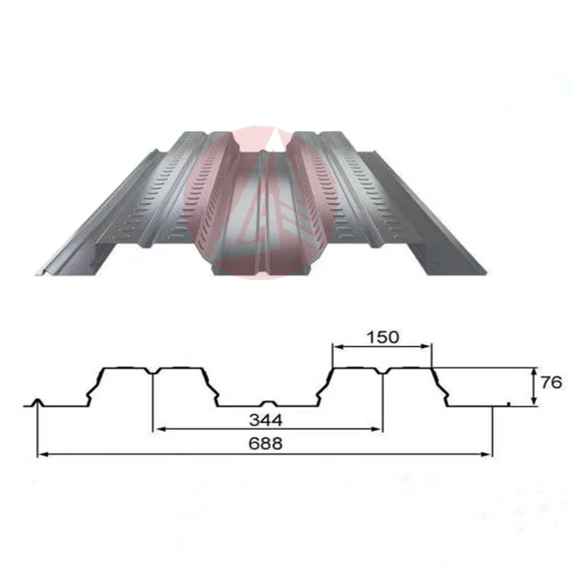 Industrial Steel Floor Decking Sheet for Prefab Steel Framework Workshop Storage Building with Weather Resistant