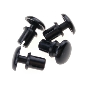 Rivets en nylon noir uni Elehk, rivets à pression en <span class=keywords><strong>plastique</strong></span> adaptés aux trous de 2 mm, 3 mm, 4 mm, 5 mm, 6 mm, rivets à pression en nylon - Product Image 1