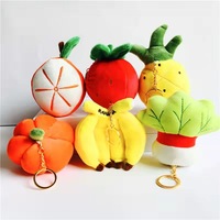 Groothandel Schattige Mini Fruit Serie Pluche Hanger Sleutelhanger Knuffel Creatieve Knuffels Groente Custom Knuffel Voor Geschenken