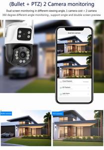 กล้องวงจรปิดไร้สาย ICsee Outdoor 6MP 8MP แบบเลนส์คู่ PTZ กล้องวงจรปิดติดตามการเฝ้าระวัง 6MP 4K แบบเลนส์คู่ PTZ ขนาดเล็ก เชื่อมต่อผ่านเครือข่าย WiFi - Product Image 6