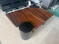 Table basse gigogne en bois massif, table basse en noyer, tables basses en bois massif personnalisées pour salon