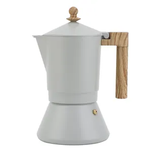 Pembuat kopi Espresso, pembuat kopi Espresso aluminium Moka Pot 3/6/9 cangkir membuat kopi Espresso kapasitas besar ramah lingkungan