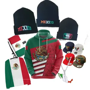 Mexiko Hoodies Geldbörse Mexiko Eagle Stickerei Strick mütze Mexiko Strick mütze