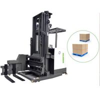 Robot Forklift Listrik Mobile SLAM AGV untuk Lorong Sempit 1500kg, Forklift 3 Arah dengan Pengangkut Samping untuk Dijual