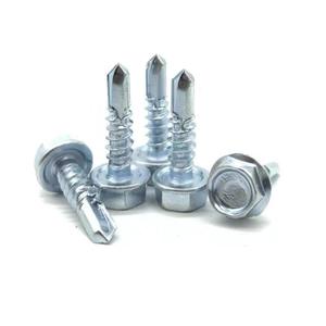 스테인레스 스틸 304 탄소강 435 <span class=keywords><strong>BI</strong></span> 금속 육각 헤드 판금 용 자체 드릴링 나사 - Product Image 1