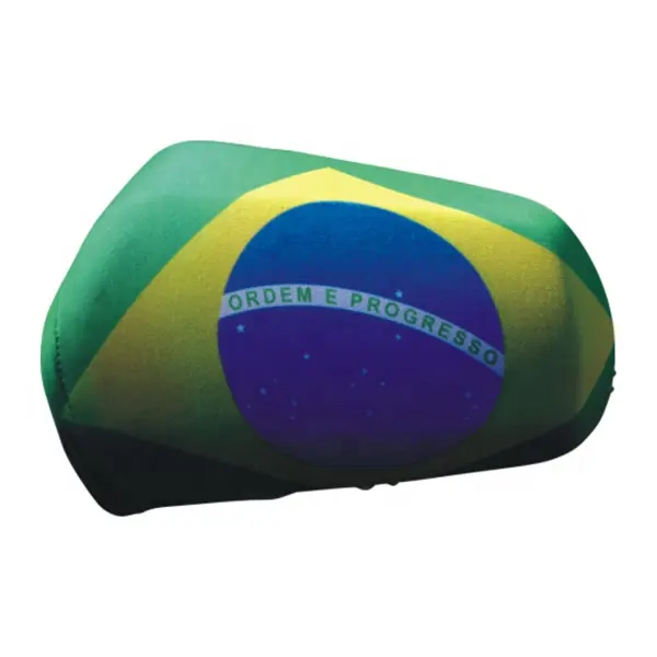 OEM todo país nacional design personalizado logotipo futebol clube de futebol equipe bandeira brasil carro espelho tampa