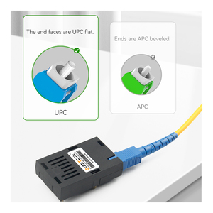 Guangte 1*9 sợi quang truyền dẫn mô-đun tỷ lệ thấp 84m sợi đơn Bi-directional SC 20km cho mạng chuyển đổi PoE thiết bị 3 gam - Product Image 3