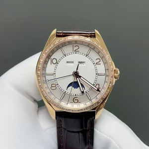Reloj de Diamantes Unisex de Edición Limitada Personalizado, con Diamantes Baguette en Oro, Calendario Completo, Fase Lunar, Mecánico Automático, Zafiro 2026 - Product Image 2