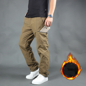 PASUXI nuovo popolare autunno inverno <span class=keywords><strong>pantaloni</strong></span> <span class=keywords><strong>Cargo</strong></span> da <span class=keywords><strong>uomo</strong></span> a gamba dritta <span class=keywords><strong>pantaloni</strong></span> di tuta in pile spessi <span class=keywords><strong>pantaloni</strong></span> con tasca laterale <span class=keywords><strong>pantaloni</strong></span> da <span class=keywords><strong>uomo</strong></span> - Product Image 4