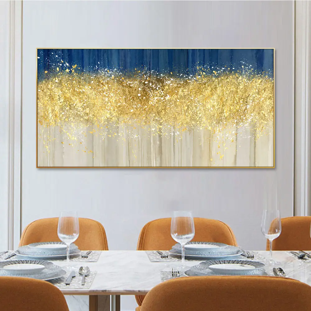 Good Quality Hand Oil Painting Wth Gold Foil Tree Handmade Wall Art Oil Painting On Canvas custom oil painting