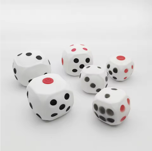 Juguete Antiestrés de TPR Suave, Dado de Simulación Blanco, Regalo de Descompresión para Niños y Adultos - Product Image 1