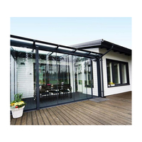 Maisons portables Maison en conteneur Pack plat Salle de bain préfabriquée Maison en verre préfabriquée modulaire Véranda