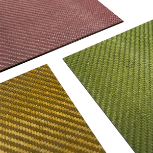Kustom kuat fleksibel 1mm 2mm 3k kepar lembaran karbon polos pelat serat karbon dengan warna yang berbeda - Product Image 3