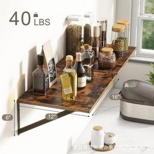 Wooden Wall Mounted <b>Shelf</b> Solid Wood Rectangle Durable Storage For Living Room Entryway <b>Bedroom</b> - Product Image 3