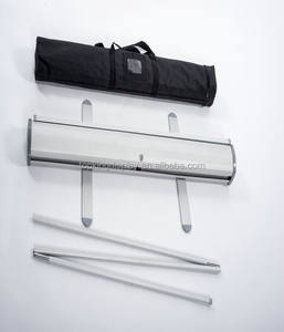 Support de bannière en aluminium robuste pour affichages de 80x200cm et 85x200cm, sans vacillations ni basculement, idéal pour les salons professionnels - Product Image 3