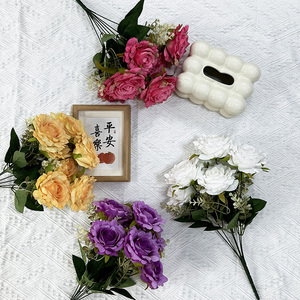 Haute qualité <span class=keywords><strong>Madame</strong></span> papillon printemps série Roses 7-bouquet ruban matériel Graduation mariage photographie Studio fleurs artificielles - Product Image 5