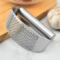 Multifunctionele handmatige knoflookpers van roestvrij staal met metalen handvat voor het persen van knoflook