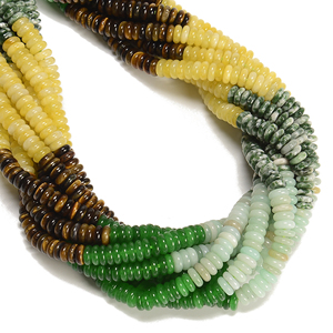 Cuentas de Turmalina de Colores Teñidas de 2x6mm, Cuentas Redondas Lisas Tipo Ábaco, Ideales para Hacer Pulseras, Joyería y Collares DIY - Product Image 6