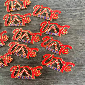 MASSGE SCHNEIDER TES Delta Theta Sorority Triangle Lila Violete Dreieck VOTE Wappen Broschen Anstecknadel - Product Image 2