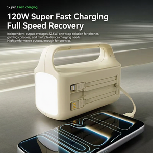 สถานีไฟฟ้าพกพา 120W ชาร์จเร็วพิเศษ พอร์ต Type C แบตเตอรี่ Li-Polymer สำหรับใช้งานกลางแจ้งและตั้งแคมป์ - Product Image 1