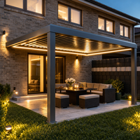 Pergola motorisée en aluminium pour terrasse, télécommandée, étanche
