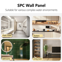 Panneau mural SPC imperméable couleur or 1220x2440cm en composite pierre-plastique pour mur de douche de salle de bain