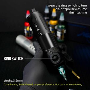 Bút Xăm Không Dây Máy Quay Kỹ Thuật Số Động Cơ Không Chổi Than Có Công Tắc Vòng Bút Máy Xăm - Product Image 5