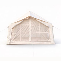 Tente gonflable en tissu Oxford 420D, abri cabine de 8 m² avec fenêtre de toit et grande fenêtre latérale pour le camping