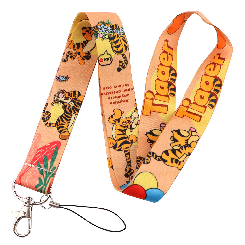 Wholesale Lanyards Cute Cartoon Yellow Bear Tiger Pig Design Lanyard Phone Card Neck Anti Lost Strap Promotional Gift Lanyards Image 5