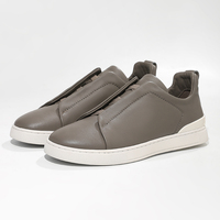 Baskets basses rétro pour hommes en cuir véritable et maille respirante, idéales pour le skateboard et la conduite au printemps