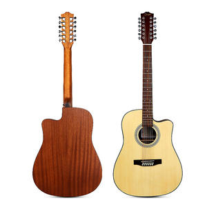 <span class=keywords><strong>Guitare</strong></span> <span class=keywords><strong>acoustique</strong></span> 12 cordes de haute qualité, double cordage, cordes réentrantes, style <span class=keywords><strong>blues</strong></span>, finition mate - Product Image 1