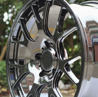Rines de Aleación en Forma de Y en Negro Brillante de 16-22 Pulgadas, 5 Orificios, Rines de Aluminio Fundido Personalizados para Autos JDM y Street Tuner