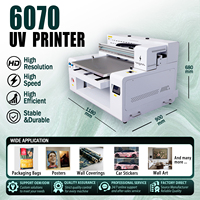Imprimante UV à plat 60x90cm avec 3 têtes d'impression Epson, imprimante UV à plat LED 6090 pour acrylique, bois, verre, cuir, fabricant OEM