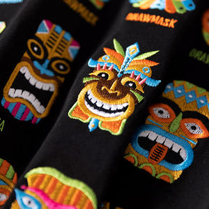 เสื้อยืดผู้ชายผ้าฝ้าย 100% ปักลาย แขนสั้น ทรงปกติ สีพื้น เรียบง่าย สไตล์ลำลอง รับสกรีนโลโก้ สตรีทแวร์ - Product Image 3