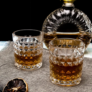 Wholesale 11oz Striped Braided Embossed Whiskey <strong>Glasses</strong> Cup Bar Old <strong>Fashioned</strong> <strong>Glass</strong> Rocks Tumbler for Bar Wine <strong>Glass</strong> - Product Image 4